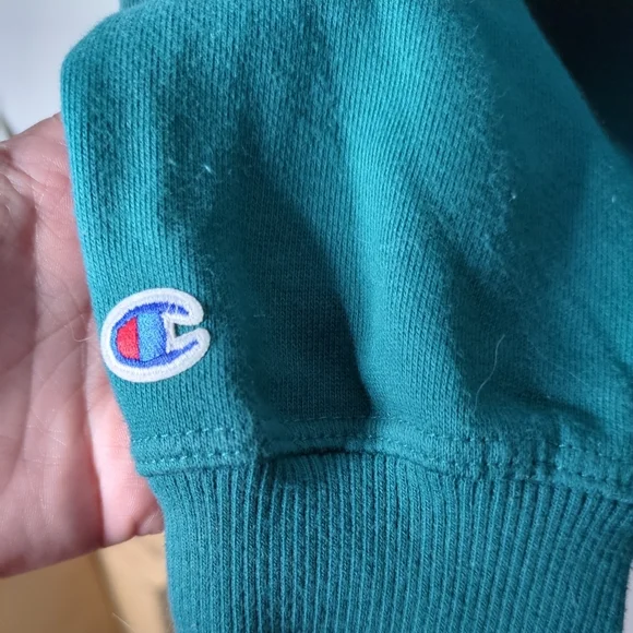 **4/$20** Champion Women's Relaxed Fit Teal 1/4 Zip Sweatshirt‎ Size XS - Picture 4 of 9